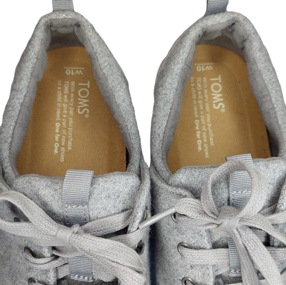 Toms Del Rey Grey Felt Sneakers - Picture 6 of 6